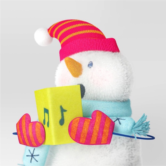 Target Wondershop Caroling Stuffed Weighted Snowman Figure - Picture 9 of 14